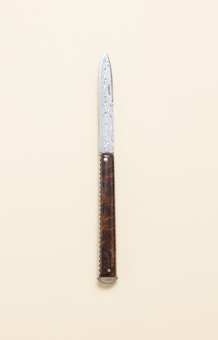 Photo de Artzaina, couteau artisanal basque en bois de fer d'Arizona et lame damas