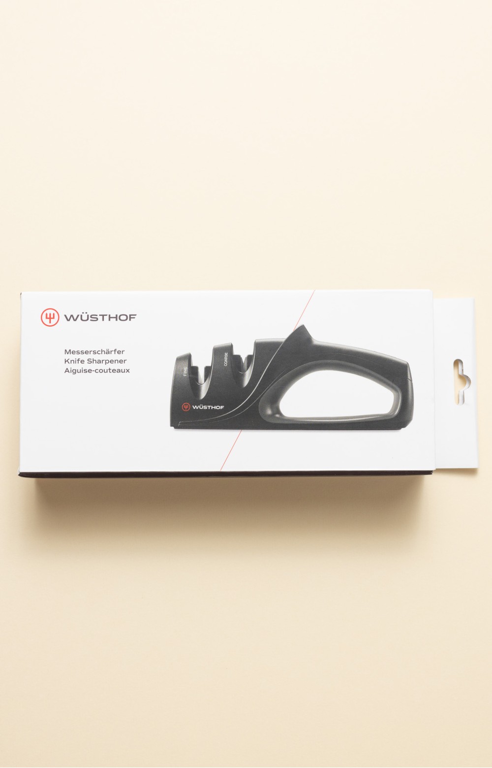 Photo de la boite de l'auiguiseur double céramique & tungstène Wusthof