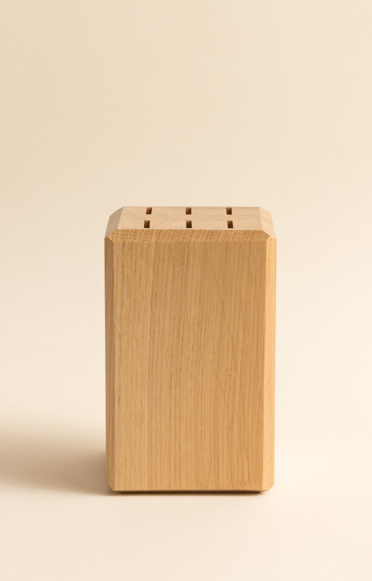 Bloc pour 6 couteaux de table en chêne Bloc pour 6 couteaux de table en chêne