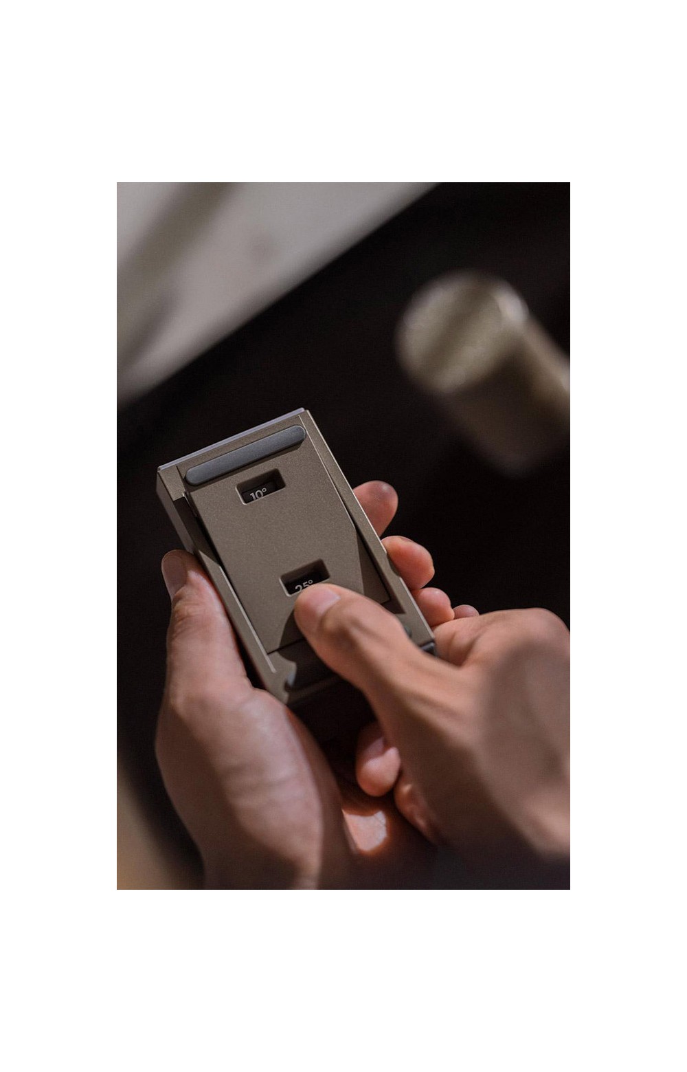 Support aluminium magnétique du HORL®3 Pro avec 6 angles d'affutage (3 postions de réglage).