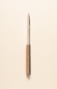 Mizpira - couteau de poche artisanal basque en néflier avec tire-bouchon et lame damas
