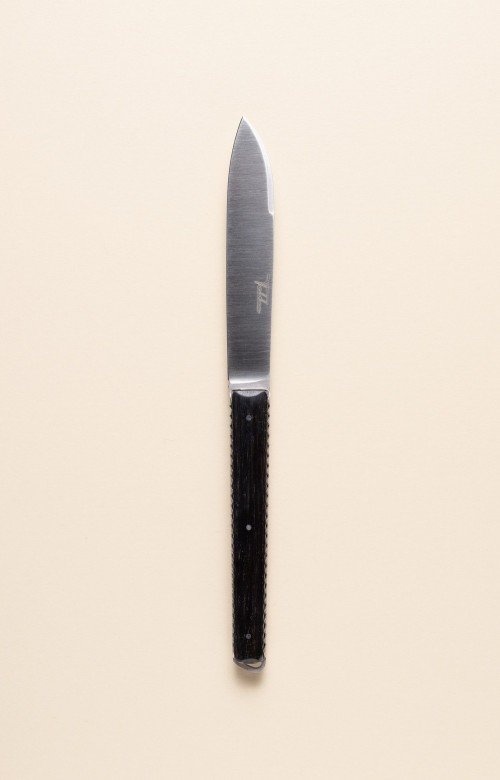 Bixia - couteau artisanal basque en forme de piment d'Espelette en ébène incrusté de nacre