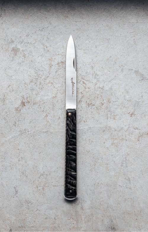Artzaina, couteau basque de poche en corne fabriqué à la main à Bidart