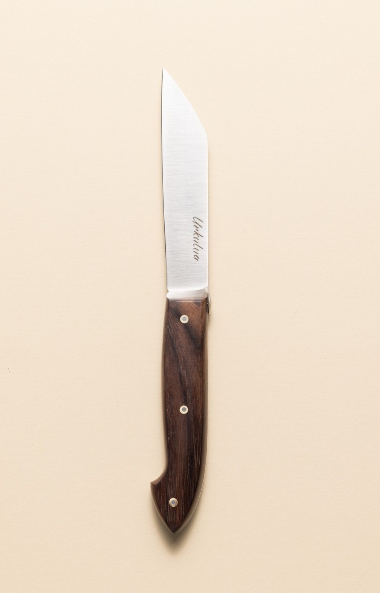 Photo du manche de  Urkulua, couteau de table en palissandre