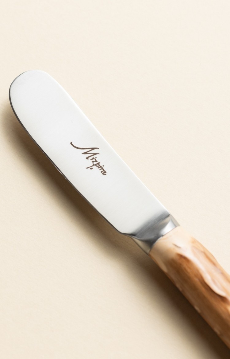 Mizpira, butter knife in medlar wood
