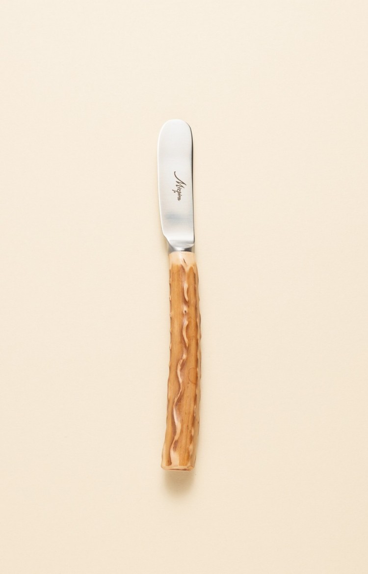 Mizpira, butter knife in medlar wood