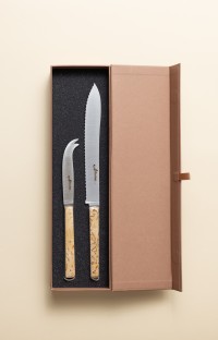 Photo du coffret duo pain et fromage en bouleau Photo du coffret duo pain et fromage en bouleau